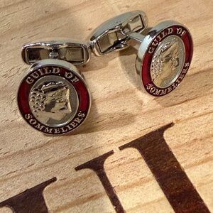 Guild of Sommeliers Silver & Enamel Cufflinks – Rare Collector’s Pair